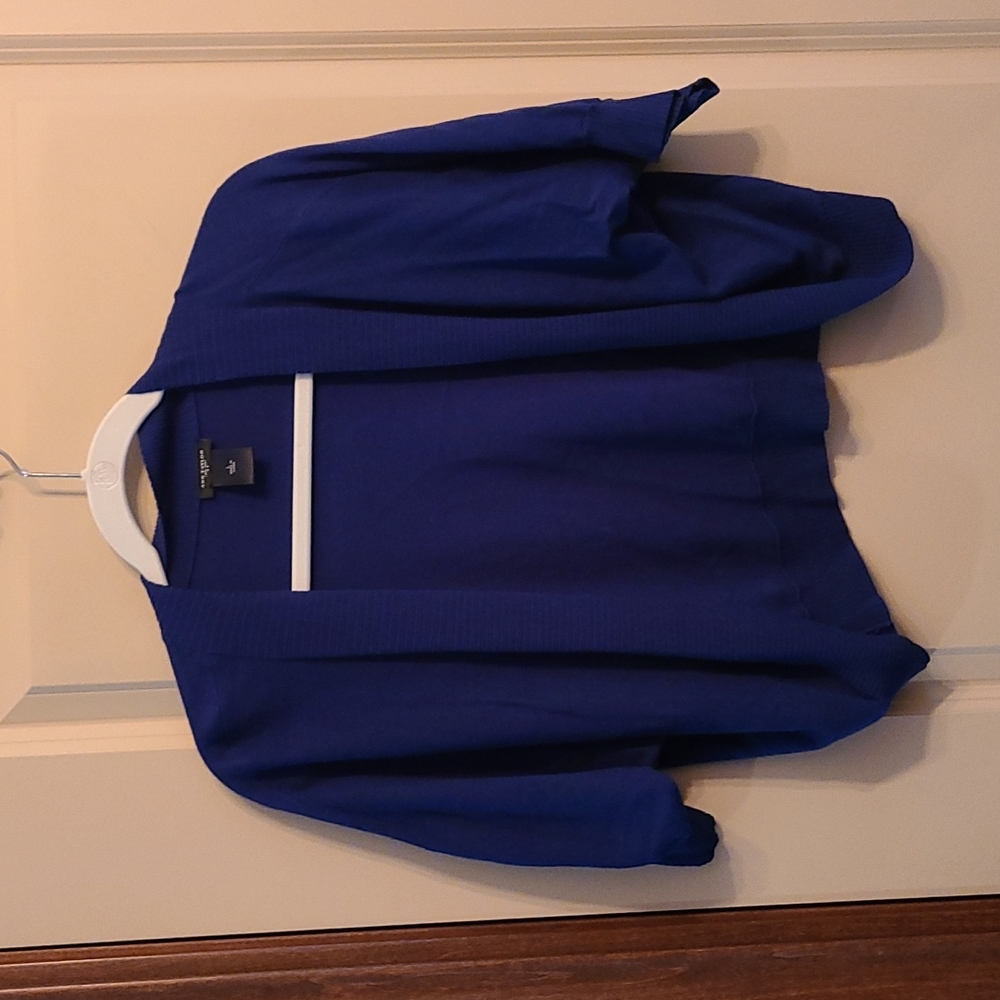 Women's size L Ann Taylor dark blue shrug